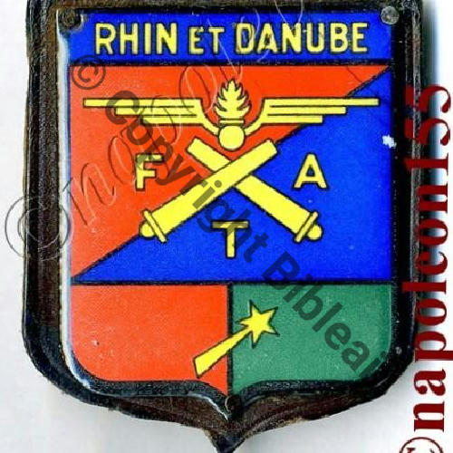 FTA RHIN et DANUBE 1e ARMEE 1945  sur cuir SM.. Sc.STELLA